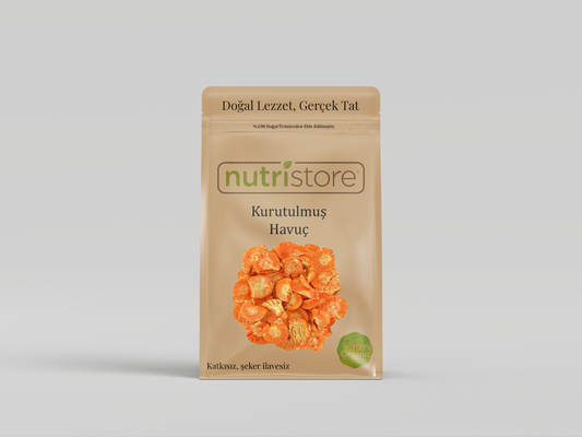 Kurutulmuş Dilimli Havuç | Beta Karoten ve Lif Zengini Doğal Sebze Atıştırmalığı